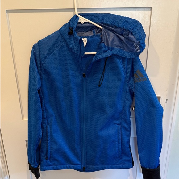 Adidas Women’s Training Climastrom Full Zip Jacket Blue M - Picture 5 of 11